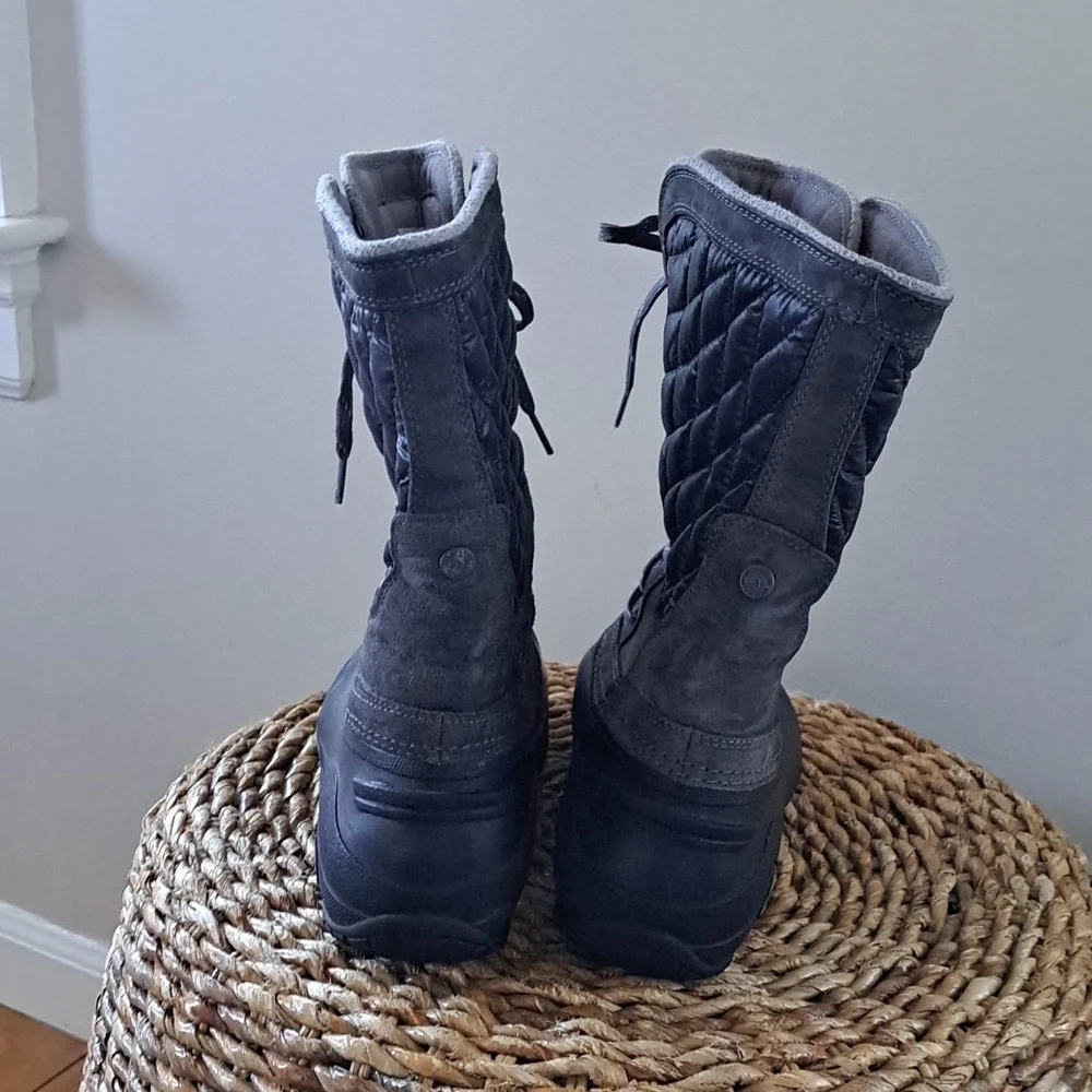 The North Face Womens‎ Thermoball Black/Grey Winter Boot Waterproof Insulated 10
